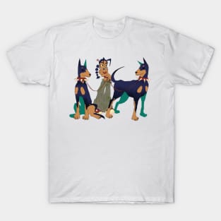 Dogs and girl T-Shirt